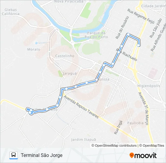801 SÃO JORGE VIA PRAÇA TAKAKI Bus Line Map