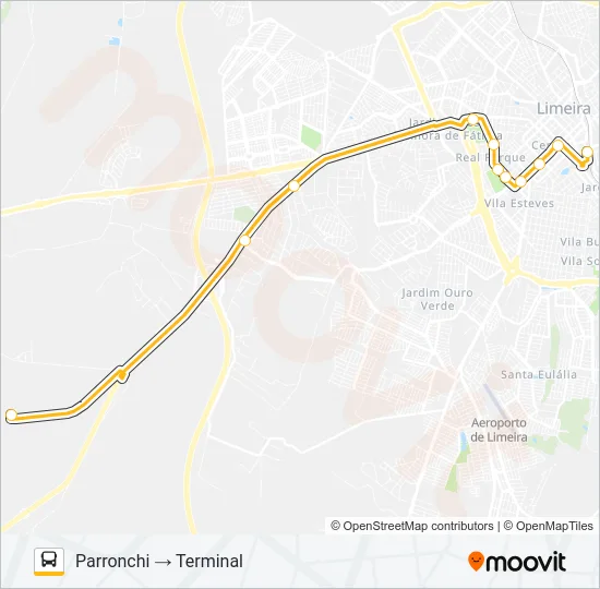 009 TATU (PARRONCHI) X TERMINAL Bus Line Map