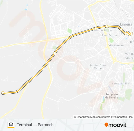 009 TATU (PARRONCHI) X TERMINAL Bus Line Map
