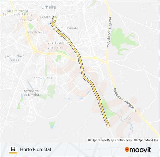 Mapa da linha 009 TATU (PARRONCHI) X TERMINAL de ônibus