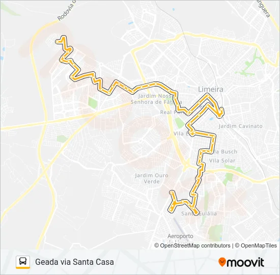 13 GROTTA X GEADA (VIA SANTA CASA) Bus Line Map