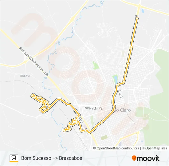 22 BRASCABOS Bus Line Map