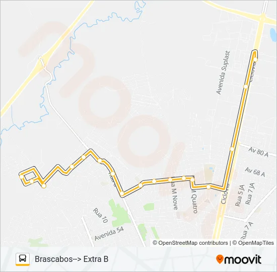 22 BRASCABOS Bus Line Map