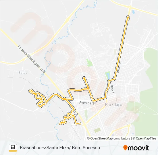 22 BRASCABOS Bus Line Map
