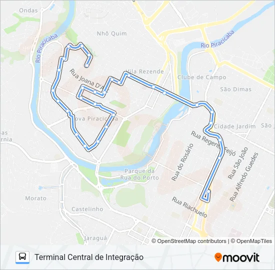 101 JARDIM MONUMENTO Bus Line Map