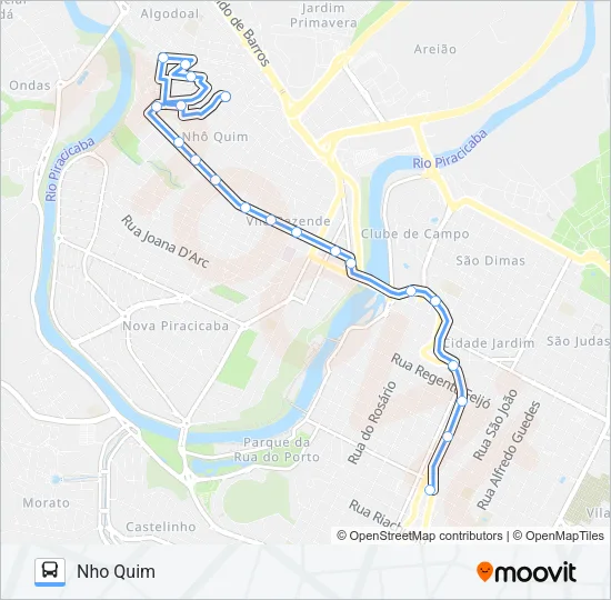 103 NHÔ QUIM Bus Line Map