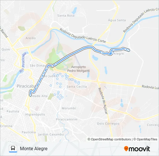 021 MONTE ALEGRE Bus Line Map