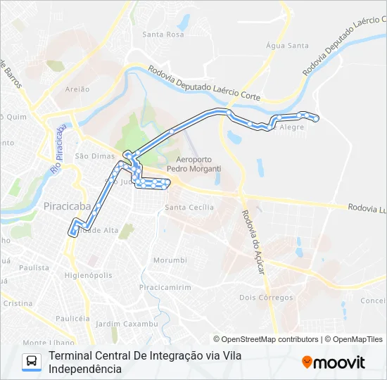021 MONTE ALEGRE Bus Line Map