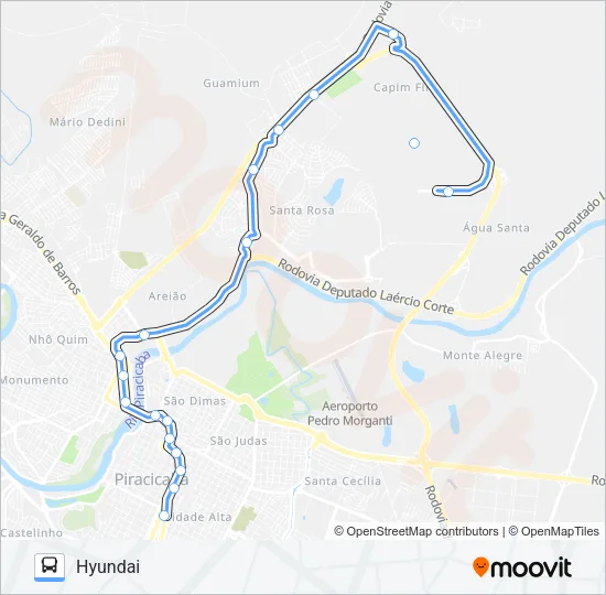 507 PARQUE AUTOMOTIVO (VIA HYUNDAI) Bus Line Map