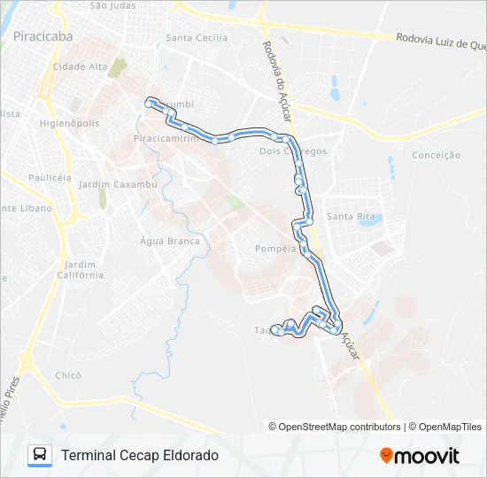 202 ELDORADO /TPI / TCE Bus Line Map