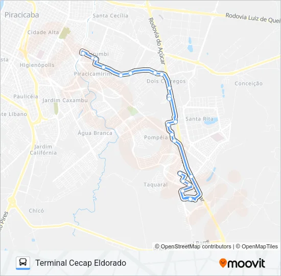 202 ELDORADO /TPI / TCE Bus Line Map