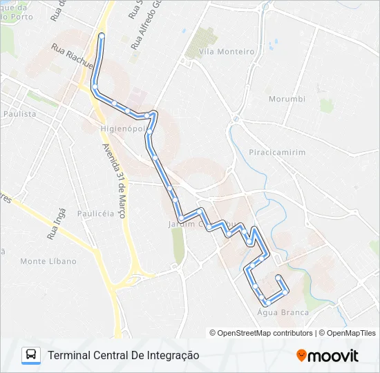 219 PARQUE 1º DE MAIO Bus Line Map