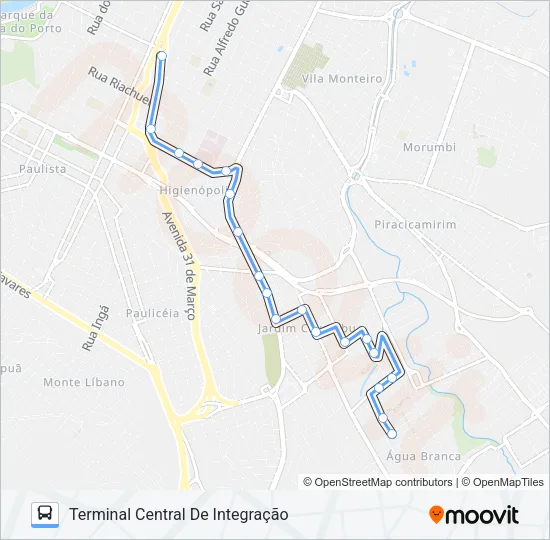219 PARQUE 1º DE MAIO Bus Line Map