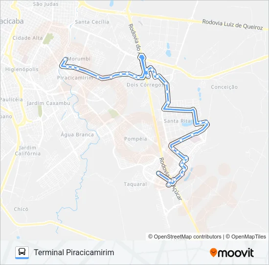 213 PERDIZES - TPI / TCE Bus Line Map