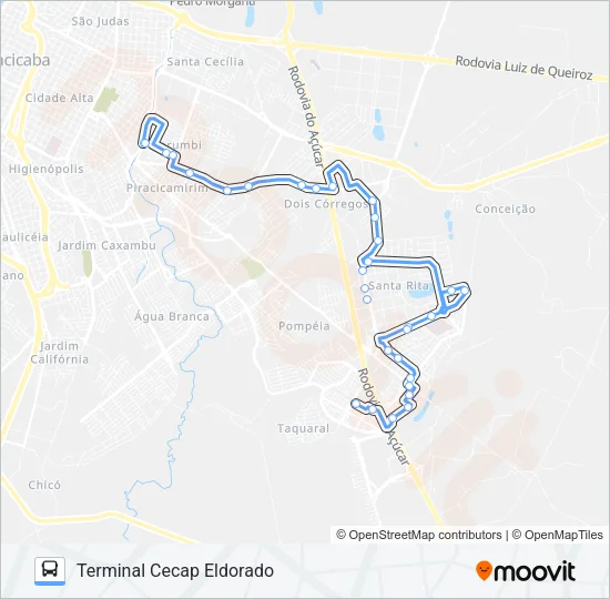 213 PERDIZES - TPI / TCE Bus Line Map