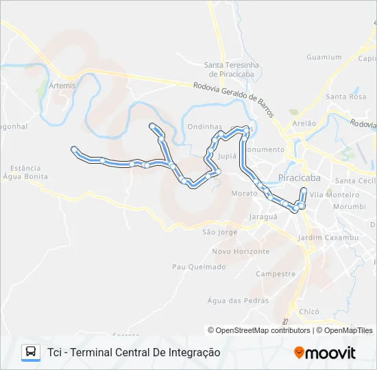 712 PAU D'ALINHO VIA JARDIM JUPIÁ Bus Line Map