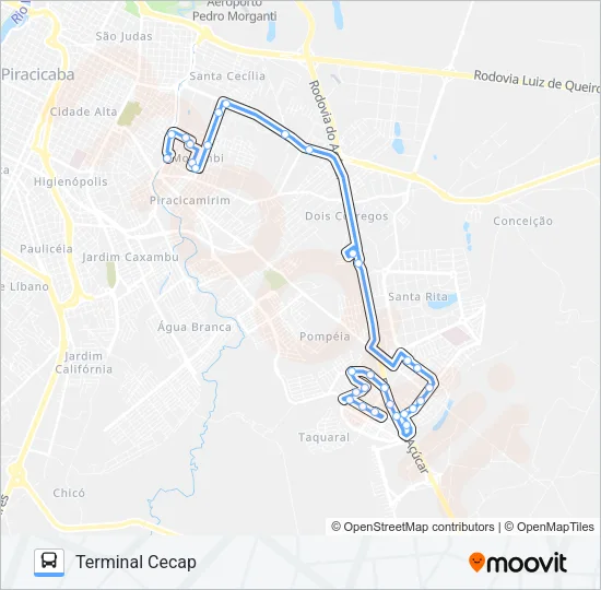200 CECAP TPI/TCE Bus Line Map