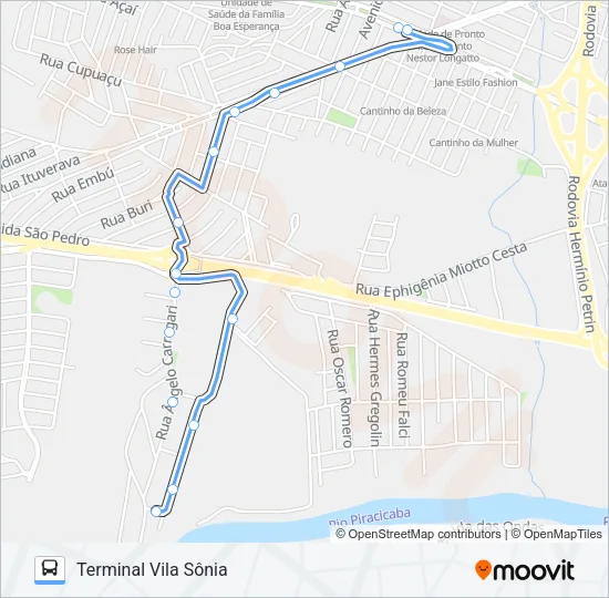408 VALE DO SOL / TVS Bus Line Map