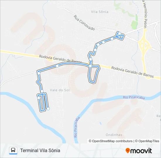 408 VALE DO SOL / TVS Bus Line Map