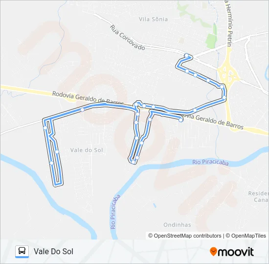 408 VALE DO SOL / TVS Bus Line Map