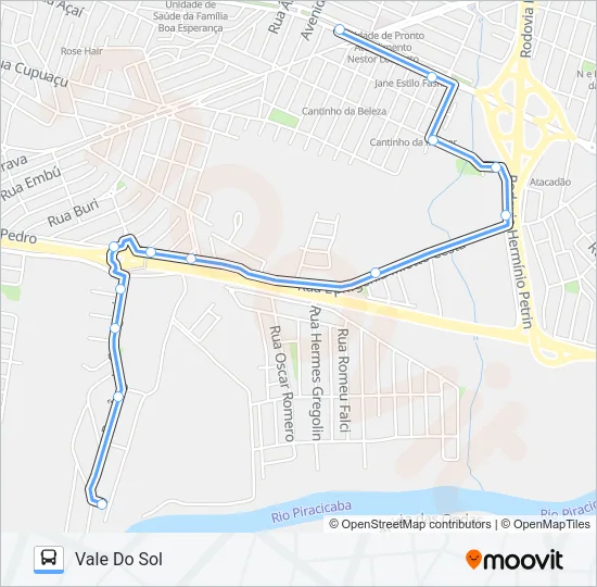 408 VALE DO SOL / TVS Bus Line Map