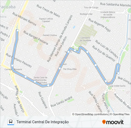 223 PARQUE PEÓRIA / TCI Bus Line Map