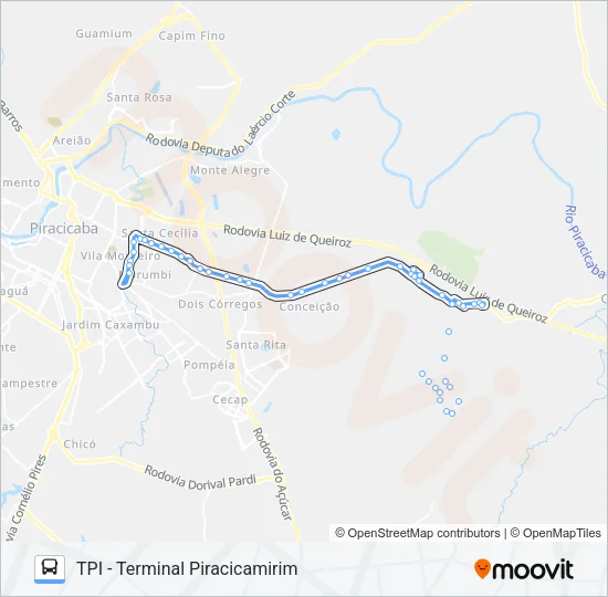 223 PARQUE PEÓRIA / TCI Bus Line Map