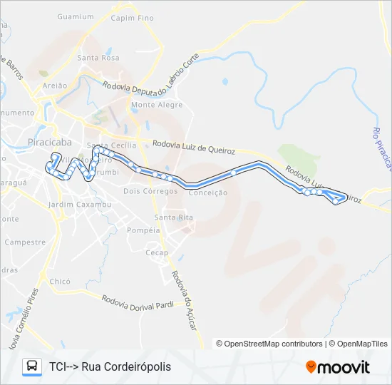 223 PARQUE PEÓRIA / TCI Bus Line Map