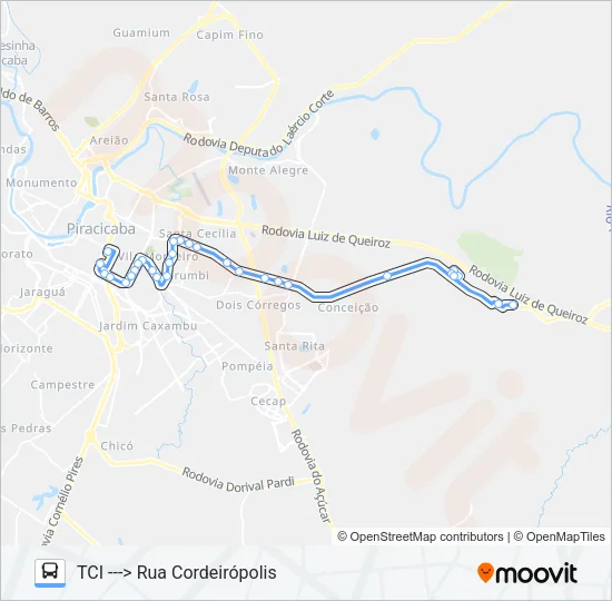 223 PARQUE PEÓRIA / TCI Bus Line Map