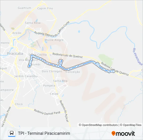 223 PARQUE PEÓRIA / TCI Bus Line Map