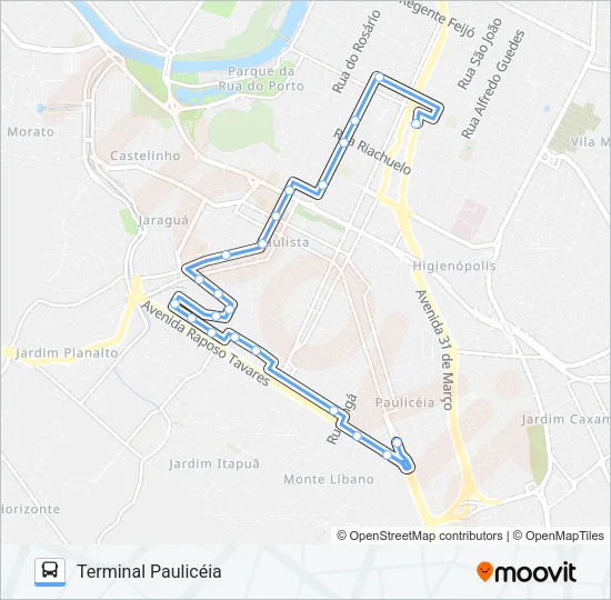 335 MONTE CRISTO  / TCI / TPA Bus Line Map