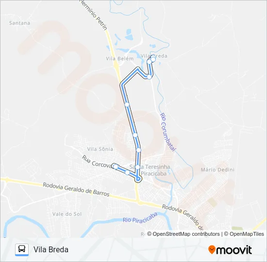 411 VILA BREDA / TVS Bus Line Map