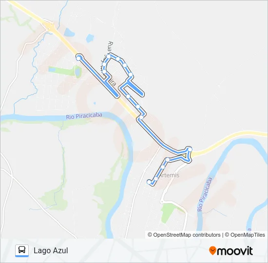403 LAGO AZUL/ CONEXÃO ARTEMIS Bus Line Map