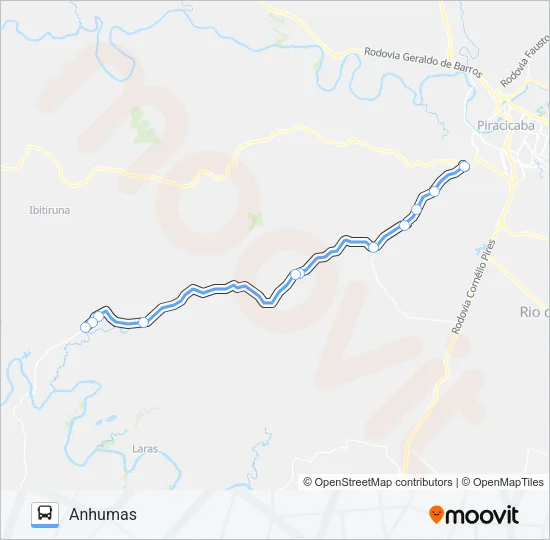 811 ANHUMAS / TERMINAL SÃO JORGE Bus Line Map