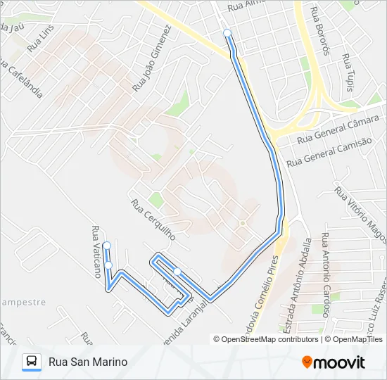 319 JARDIM COSTA RICA/TPA Bus Line Map