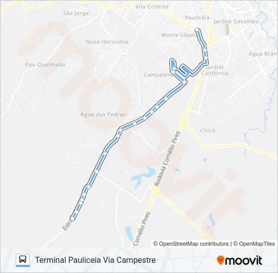 319 JARDIM COSTA RICA/TPA Bus Line Map