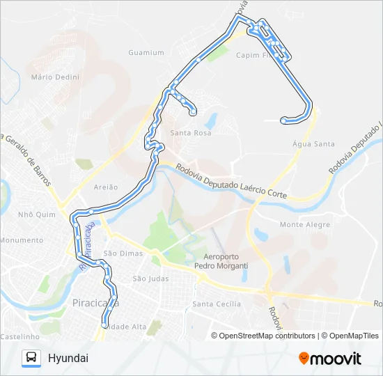 505 UNINORTE Bus Line Map