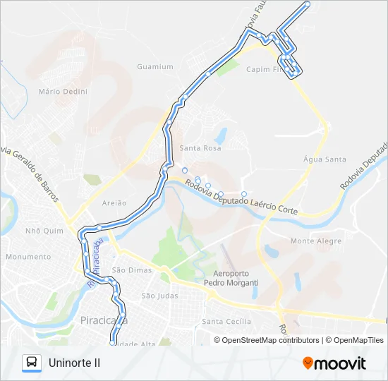 505 UNINORTE Bus Line Map
