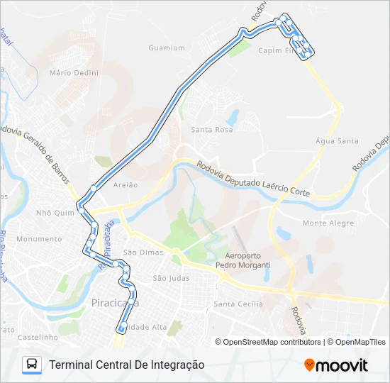 505 UNINORTE Bus Line Map