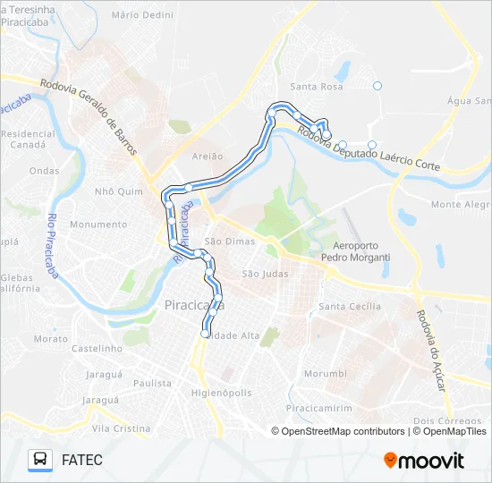 505 UNINORTE Bus Line Map