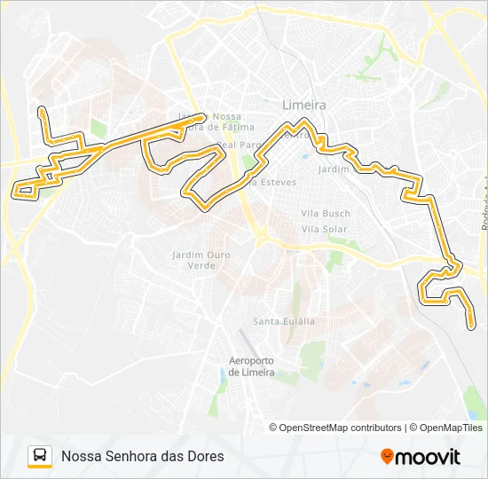 06 CAMPO NOVO - NOSSA SENHORA DAS DORES Bus Line Map