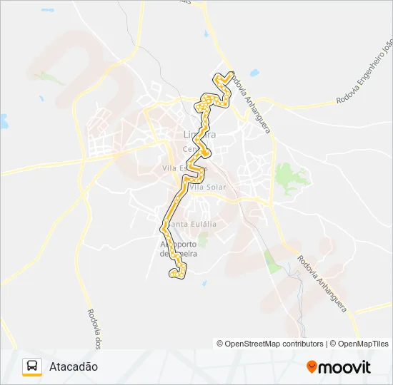 114 LAGOA NOVA - ATACADÃO (VIA SHOPPING) Bus Line Map
