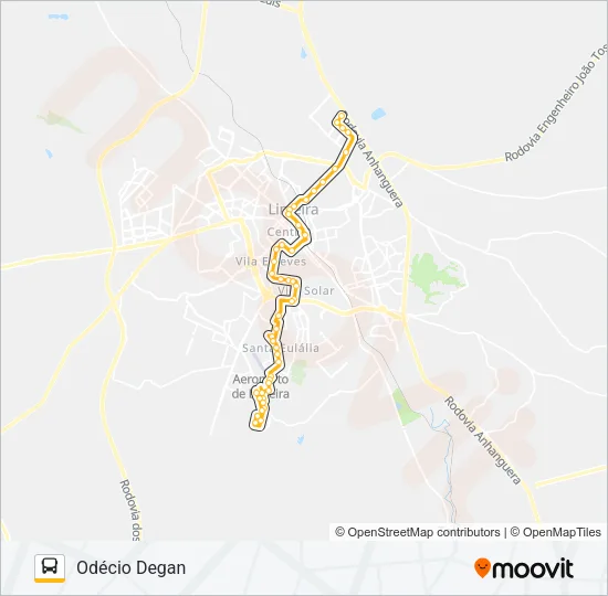 107 ODÉCIO DEGAN - ATACADÃO (VIA SANTA CASA) Bus Line Map