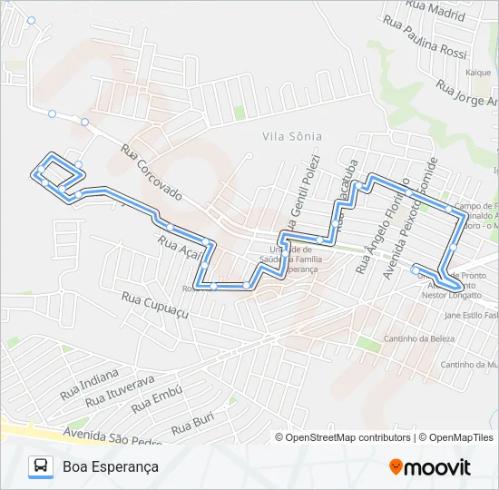 404 BOA ESPERANÇA/ TVS VIA JARDIM SÃO LUÍS Bus Line Map