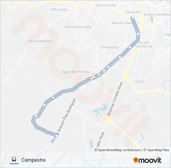 309 CAMPESTRE  / TPA Bus Line Map