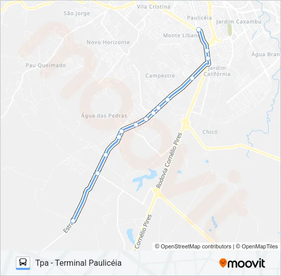 309 CAMPESTRE  / TPA Bus Line Map