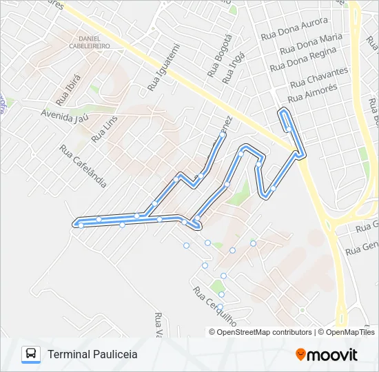 304 MONTE LÍBANO  / TPA Bus Line Map