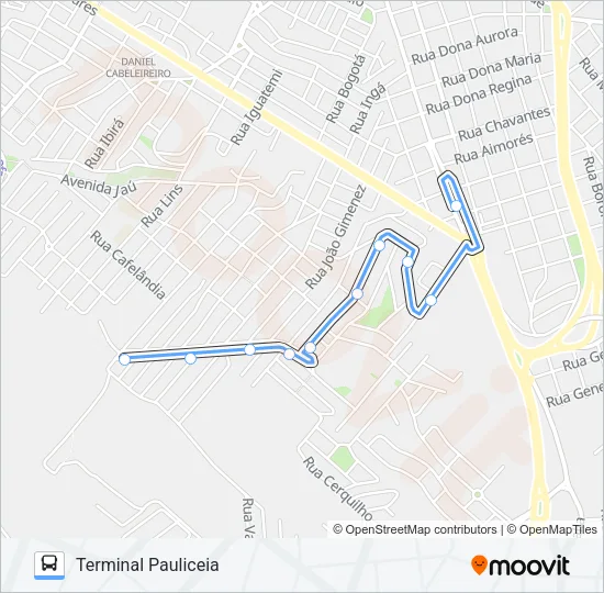 304 MONTE LÍBANO  / TPA Bus Line Map