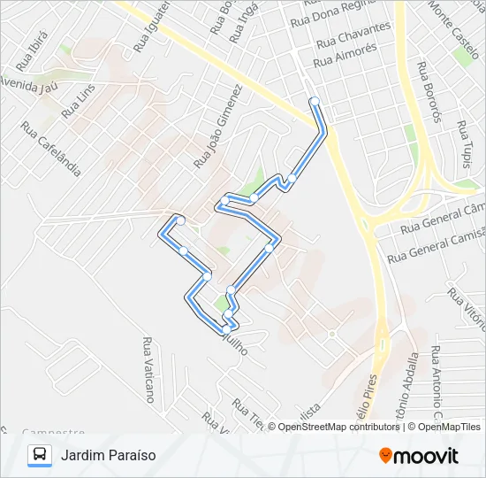 317 JARDIM PARAÍSO / TPA Bus Line Map