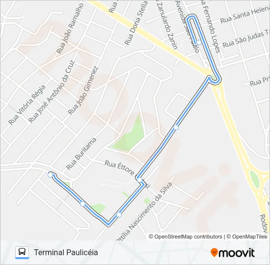317 JARDIM PARAÍSO / TPA Bus Line Map
